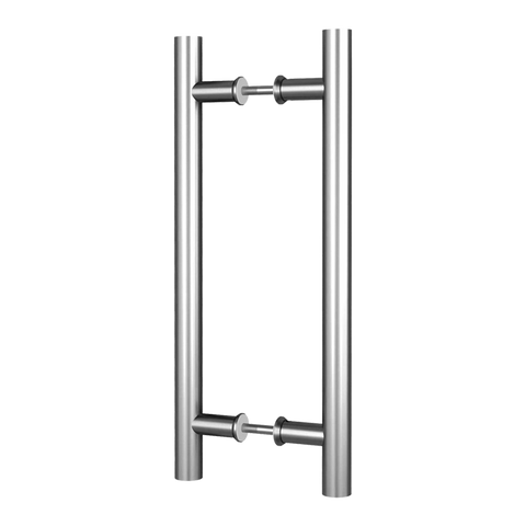 Round 300mm Push Pull Stainless Steel Door Handle Entrance Entry Shower Glass