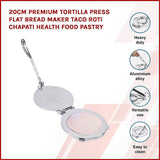 20cm Premium Tortilla Press Flat Bread Maker Taco Roti Chapati Health Food Pastry