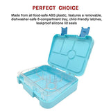 Bento Lunch Box Kids Leakproof Food Container School Picnic - Blue