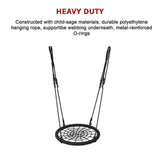 Kids Rope Swing Round Outdoor Birds Crows Nest Spider Web Swing Seat 65cm