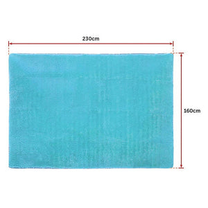 230x160cm Floor Rugs Large Shaggy Rug Area Carpet Bedroom Living Room Mat - Turquoise