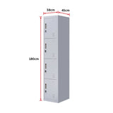 4-Door Vertical Locker for Office Gym Shed School Home Storage