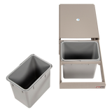 2x 15L Pull Out Trash Bin Dual Kitchen Garbage Waste Basket Cabinet Bin