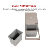 2x 15L Pull Out Trash Bin Dual Kitchen Garbage Waste Basket Cabinet Bin