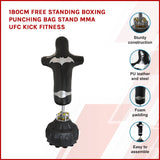 180cm Free Standing Boxing Punching Bag Stand MMA UFC Kick Fitness