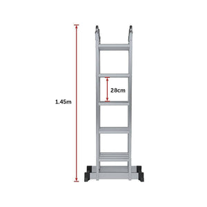 5.8m Multipurpose Ladder Aluminium Extension Folding Adjustable Step