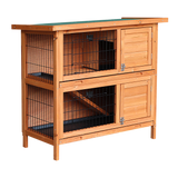 Large Rabbit Hutch with BASE Chicken Coop 2 Storey Guinea Pig Pet Cage House