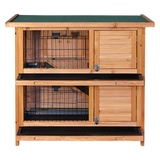 Large Rabbit Hutch with BASE Chicken Coop 2 Storey Guinea Pig Pet Cage House