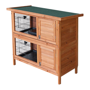 Large Rabbit Hutch with BASE Chicken Coop 2 Storey Guinea Pig Pet Cage House