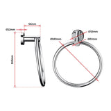 Classic Chrome Towel Bar Rail Ring Bathroom