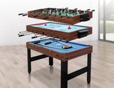 4FT 3-in-1 Games Foosball Soccer Hockey Pool Table Table