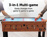 4FT 3-in-1 Games Foosball Soccer Hockey Pool Table Table