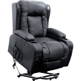 Recliner Chair Electric Massage Chair Lift Heated Leather Lounge Sofa Black