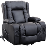 Recliner Chair Electric Massage Chair Lift Heated Leather Lounge Sofa Black