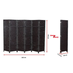 6 Panel Room Divider Screen Privacy Rattan Dividers Stand Fold