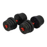 30kg Adjustable Rubber Dumbbell Set Barbell Home GYM Exercise Weights