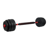 40kg Adjustable Rubber Dumbbell Set Barbell Home GYM Exercise Weights