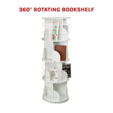 360-degree Rotating 4 Tier Display Shelf Bookcase Organiser