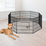 24" 8 Panel Pet Dog Playpen Puppy Exercise Cage Enclosure Fence Play Pen