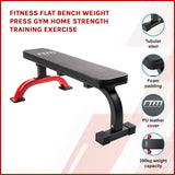 Fitness Flat Bench Weight Press Gym Home Strength Training Exercise