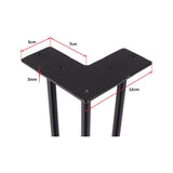 Set of 4 Industrial 3-Rod Retro Hairpin Table Legs 12mm Steel Bench Desk - 71cm Black