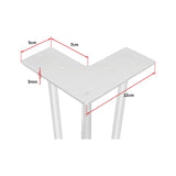 Set of 4 Industrial 3-Rod Retro Hairpin Table Legs 12mm Steel Bench Desk - 71cm White