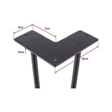 Set of 4 Industrial Retro Hairpin Table Legs 12mm Steel Bench Desk - 41cm Black