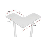 Set of 4 Industrial Retro Hairpin Table Legs 12mm Steel Bench Desk - 41cm White