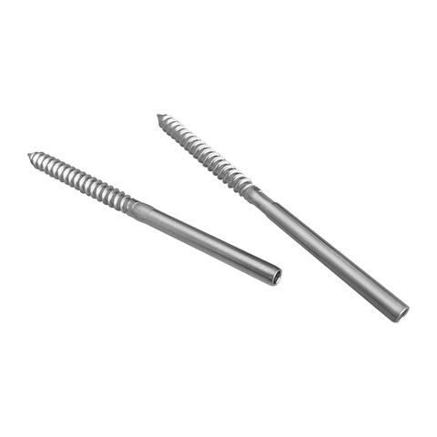 Stainless Steel DIY Rope Balustrade Kit 3.2mm Swage 2 x Lag Screw Term - 10 pack