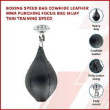 Boxing Speed Bag CowHide Leather MMA Punching Focus Bag Muay Thai Training Speed