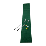 Golf Beer Pong Game Toy Set Green Golf Putting Matt with 2 Putters, 6 Balls