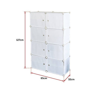 White Cube DIY Shoe Cabinet Rack Storage Portable Stackable Organiser Stand