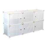 White Cube DIY Shoe Cabinet Rack Storage Portable Stackable Organiser Stand