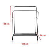 Heavy Metal Double Clothes Rail Hanging Rack Garment Display Stand Storage Shelf