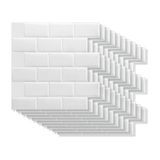 Tiles 3D Peel and Stick Wall Tile Subway White (30 x 30cm x 10 sheets)