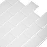 Tiles 3D Peel and Stick Wall Tile Subway White (30 x 30cm x 10 sheets)