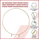 2M Wedding Hoop Round Circle Arch Backdrop Flower Display Stand Frame Background