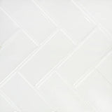 Tiles 3D Peel and Stick Wall Tile Herringbone White (30cm x 30cm x 10 sheets)