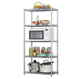 5 Tier Chrome Metal Storage Rack Shelving Wire Shelf