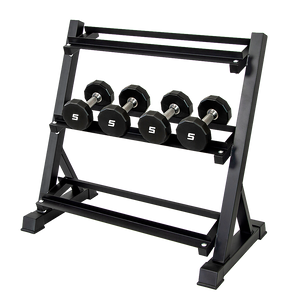 Dumbbell Rack Storage Stand Hex Weight Heavy Duty 3 Tier Wide Home Gym Fitness