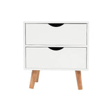 Bedside Tables Drawers Side Table Nightstand White Storage Cabinet Wood