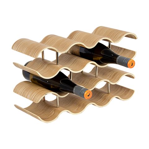 Wine Rack Free Standing 20 Bottles with 8 Glasses Holder Bamboo Wine Storage