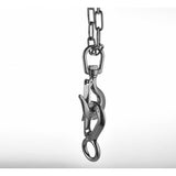 304 Stainless Steel Swivel Lift Clevis Chain Crane Hook with Safety Lock 650kg