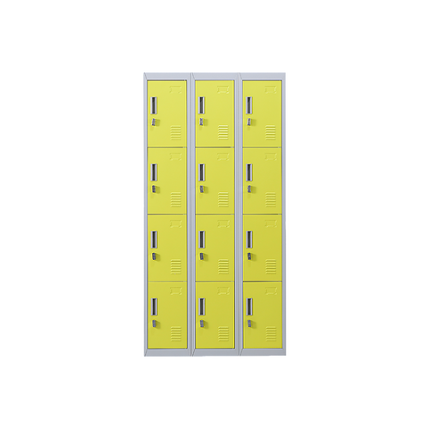 12-Door Locker for Office Gym Shed School Home Storage - Padlock-operated