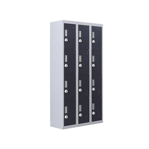 12-Door Locker for Office Gym Shed School Home Storage - 3-Digit Combination Lock