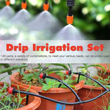 Drip Irrigation System Plant Timer Self Garden Watering Hose Spray Kit