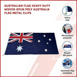 Australian Flag Heavy Duty Woven Spun Poly Australia Flag Metal Clips