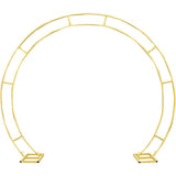 260cm Gold Metal Wedding Arch Round Balloon Birthday Party