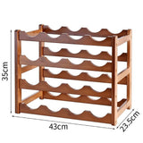 Bamboo Stackable Modular Freestanding Countertop Wine Shelf Rack