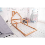 Montessori Wood Floor Bed House Frame for Kids and Toddlers